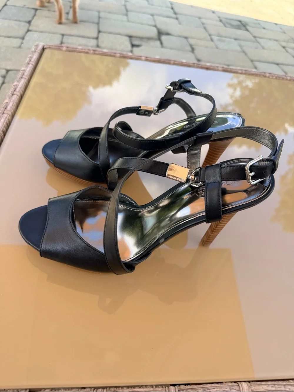 Coach sleek black